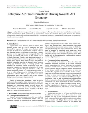 Enterprise API Transformation: A Framework for Driving the API Economy